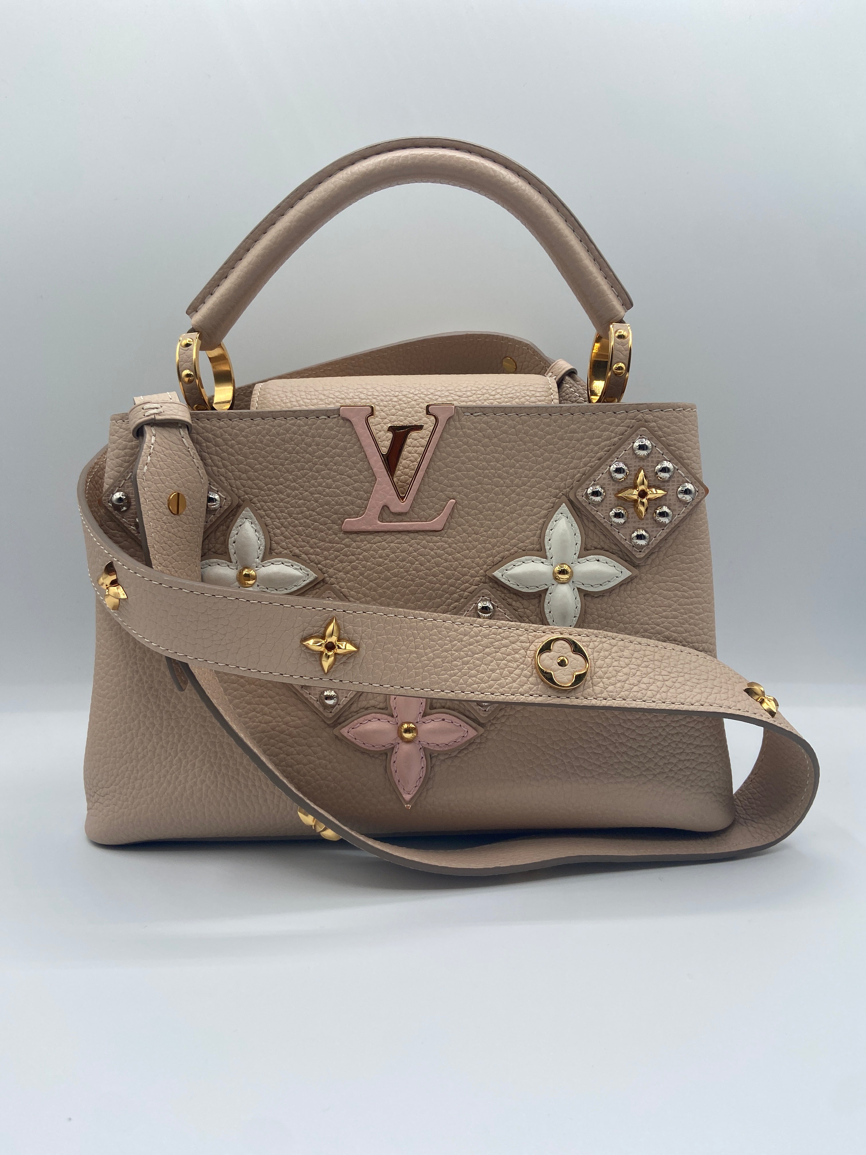 Louis Vuitton Capucines Taurillon Mechanical Flowers Smile – Entrupy Certified