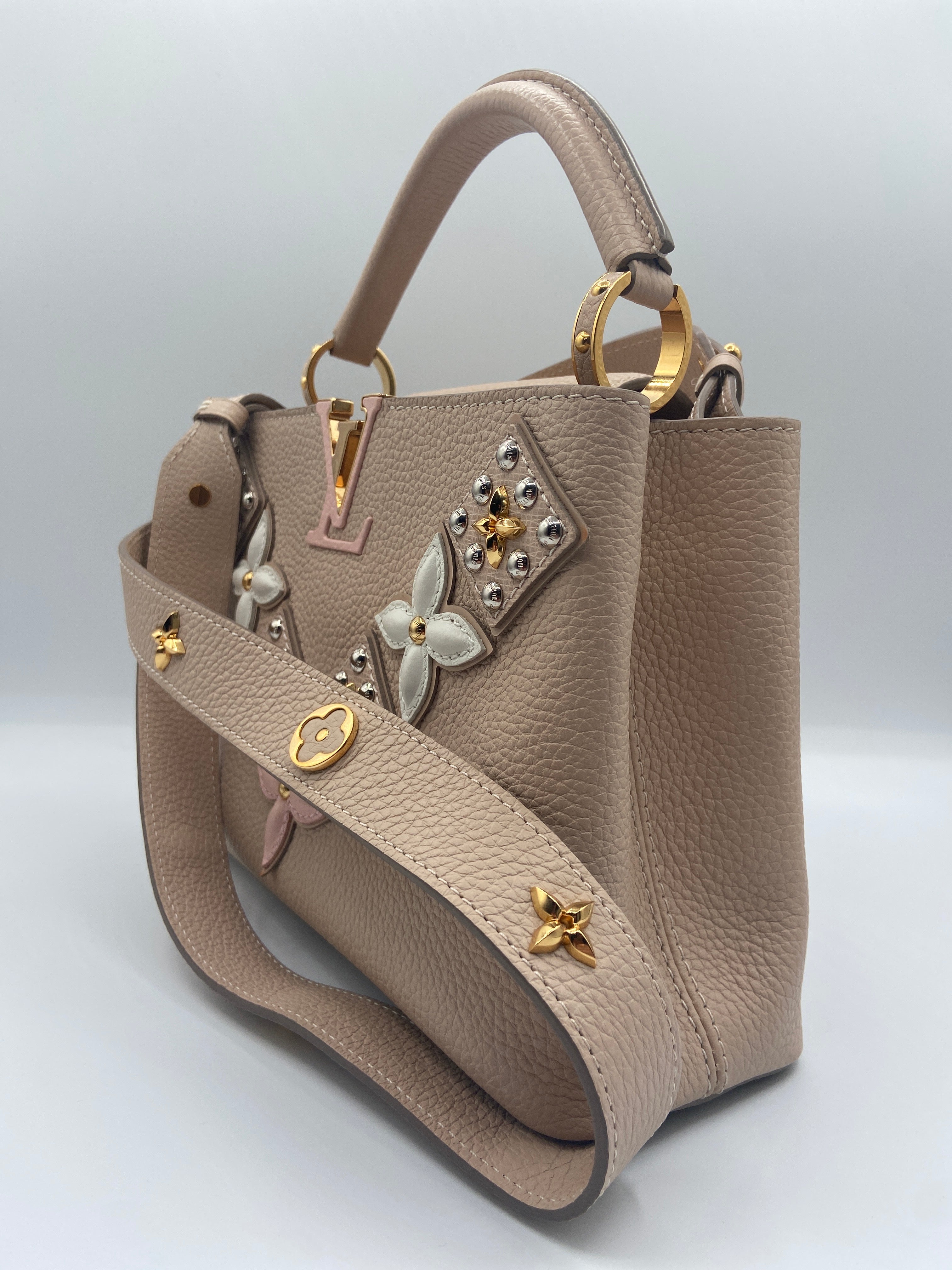 Louis Vuitton Capucines Taurillon Mechanical Flowers Smile – Entrupy Certified