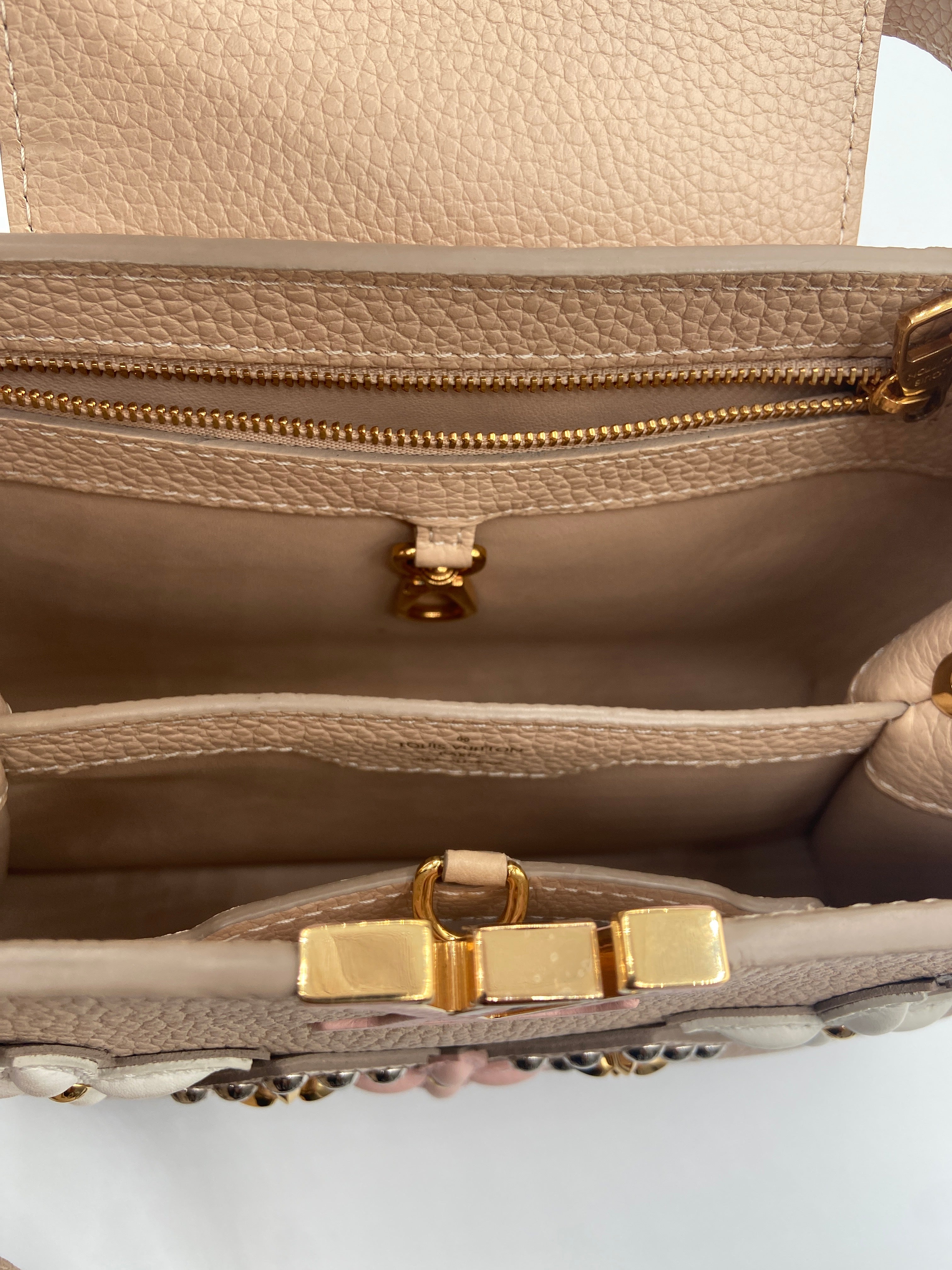 Louis Vuitton Capucines Taurillon Mechanical Flowers Smile – Entrupy Certified