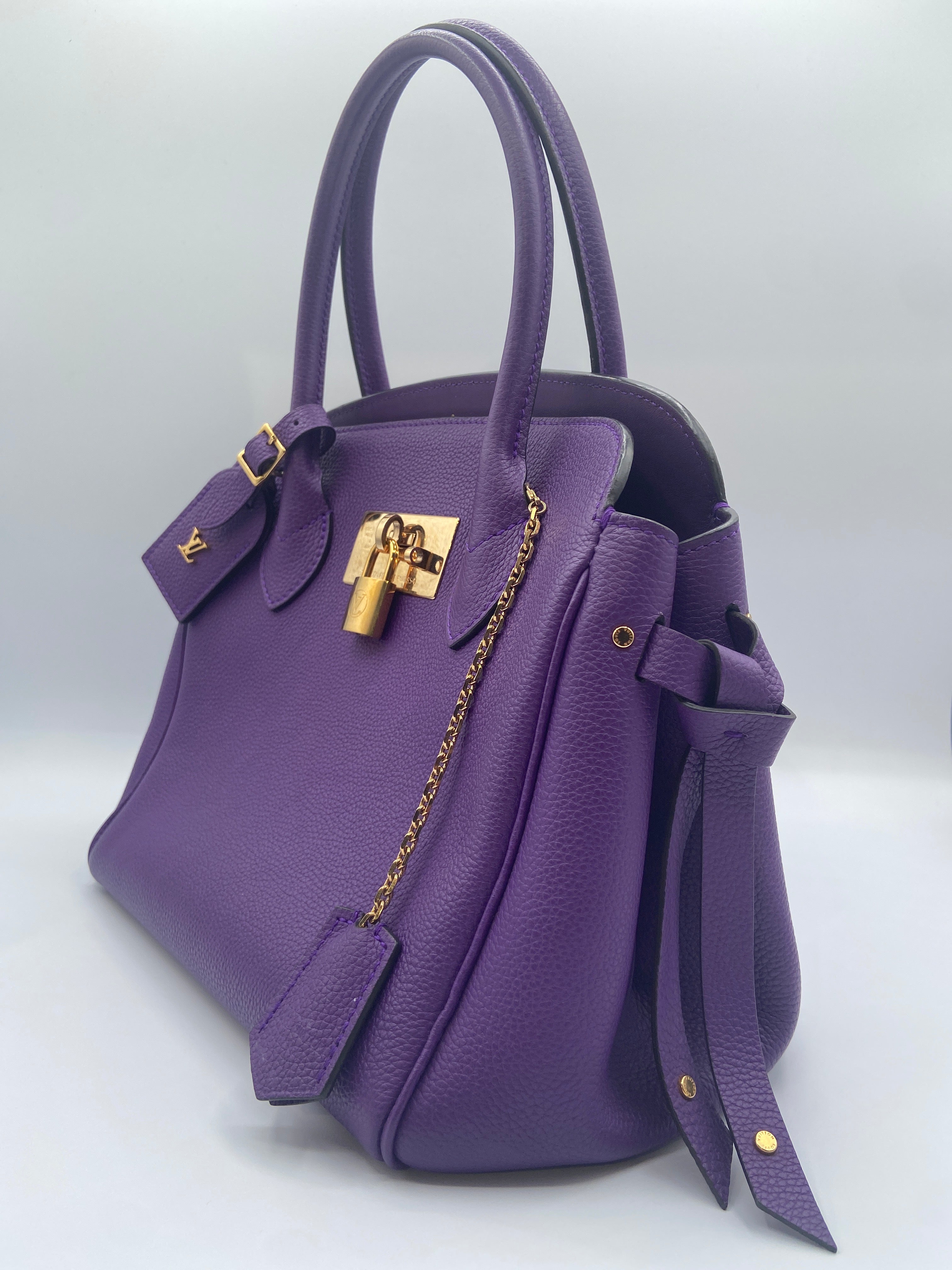 Louis Vuitton Milla PM Handbag in Purple Veau Nuage Leather