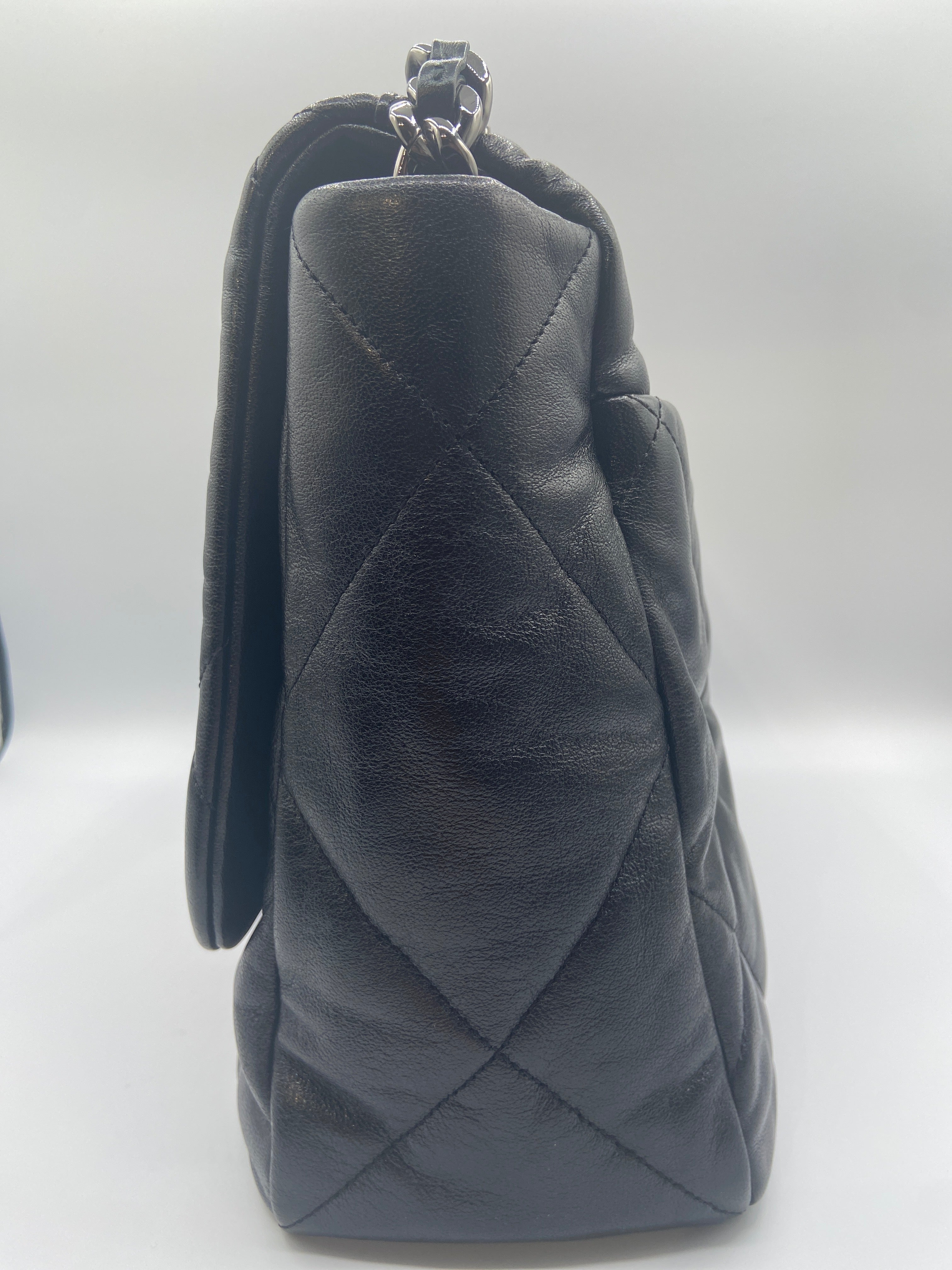 Chanel 19 Flap Bag in Black Quilted Lambskin with Mixed Chain Strap