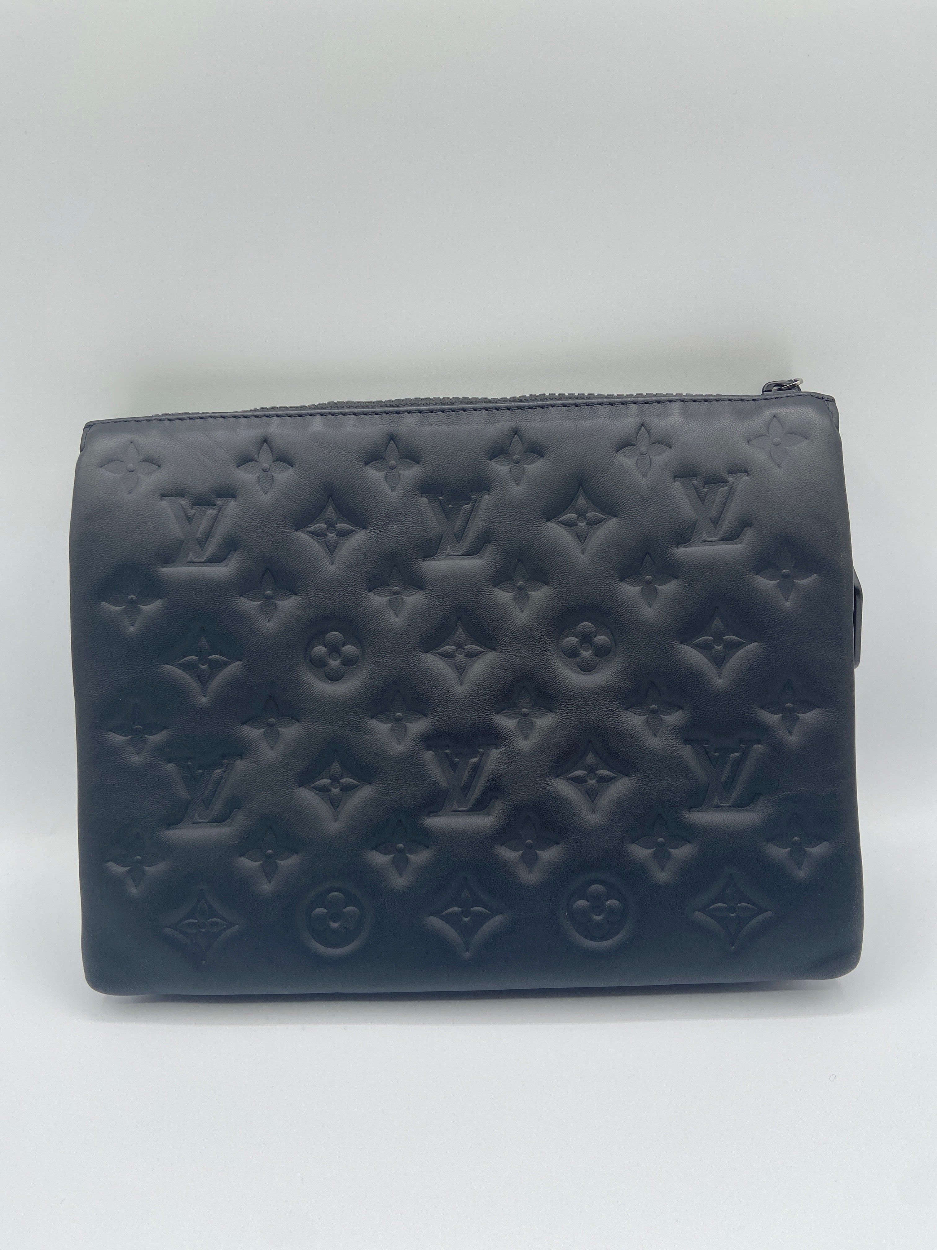 Louis Vuitton Coussin PM in Black Monogram Embossed Leather “Blackout”