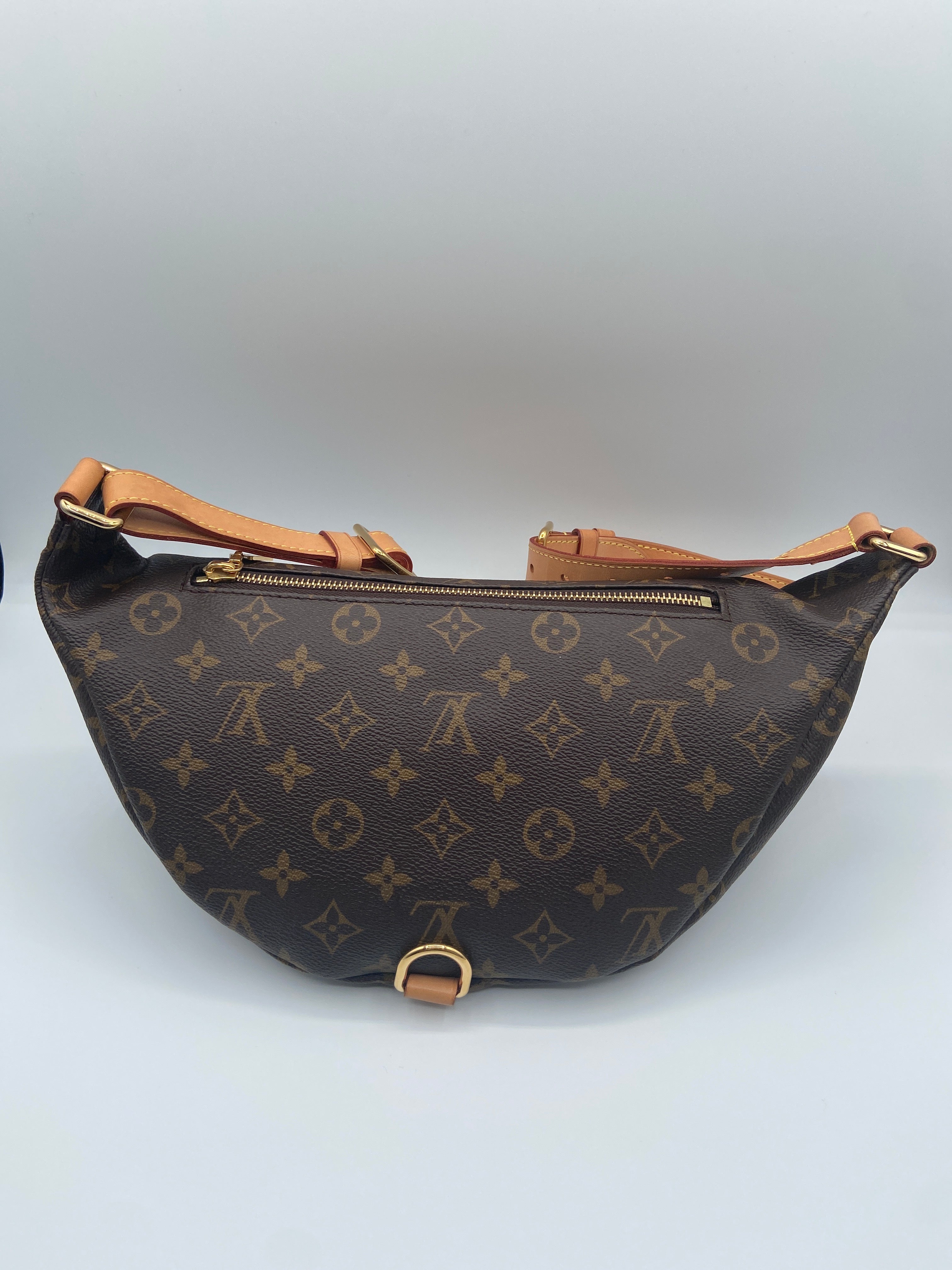 Pre-owned Louis Vuitton Monogram Bumbag in Coated Canvas with Vachetta Leather Trim